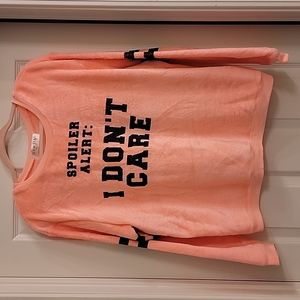 Pink long sleeve attitude sweatshirt